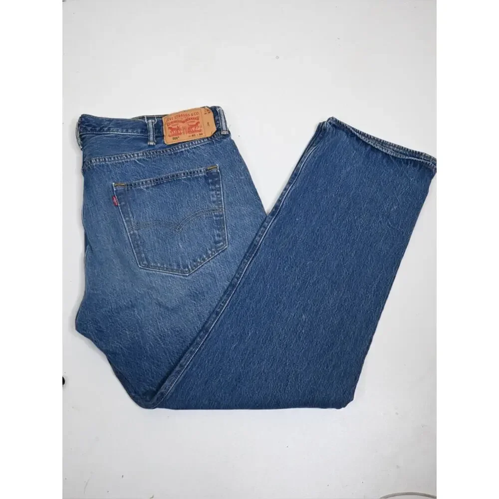 Levi's 501 Mens Straight Leg Button Fly Jeans 42x32